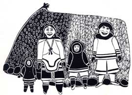 Family and Sealskin Tent