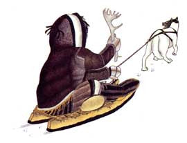 Qimutsiraujaqtuq (Child with his Sleigh Going Out on a Dogride)